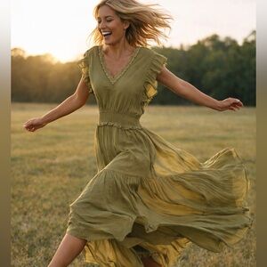 Nanette Lepore Ruffle Maxi Dress